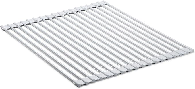 HIC Kitchen Silicone Over-Sink Roll-Up Dish Drying Rack, Reinforced Heat Safe