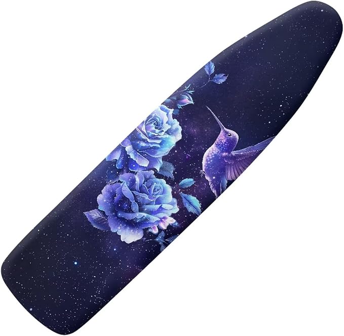 Purple Hummingbird Rose Ironing Board Cover and Pad Rooster Pattern Extra Wide