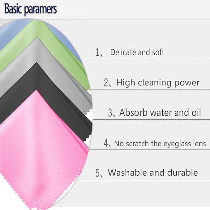 Glasses Cleaning Cloths, Premium Eyeglass Cleaner Cloth, Lens Wipes Cloth