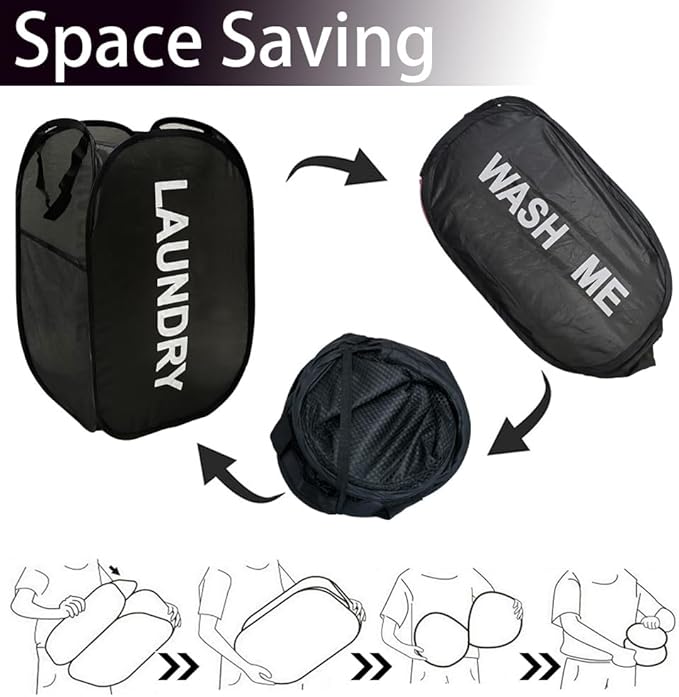 Collapsible Laundry Basket Foldable Laundry Hamper Pop Up Basket Dirty Clothes