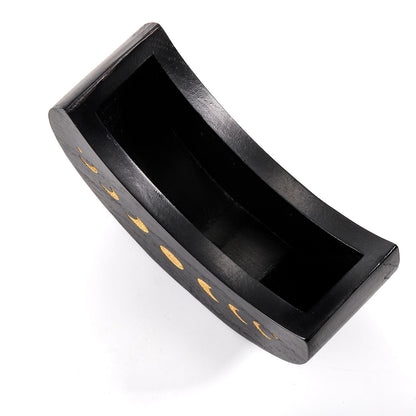Eorbow Tarot Deck Holder with Moon Shape Case, Wood Tarot Card Display Box Stand, Moon Phase Daily Oracle Card Organizer, Witchcraft Decor Supplies for Crystal Stone Storage