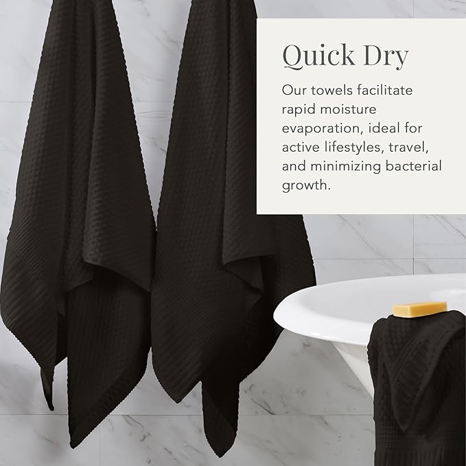 NY Loft 100% Cotton Hand Towel 6 Pack Hand Towel Set | Super Soft & Absorbent