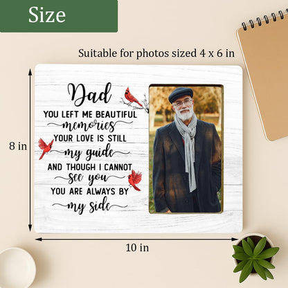 LUERHUI Memorial Cardinal Gifts Picture Frame for Loss of Dad, Sympathy Gifts, In Memory of Dad Wooden Picture Frames for Loss of Father