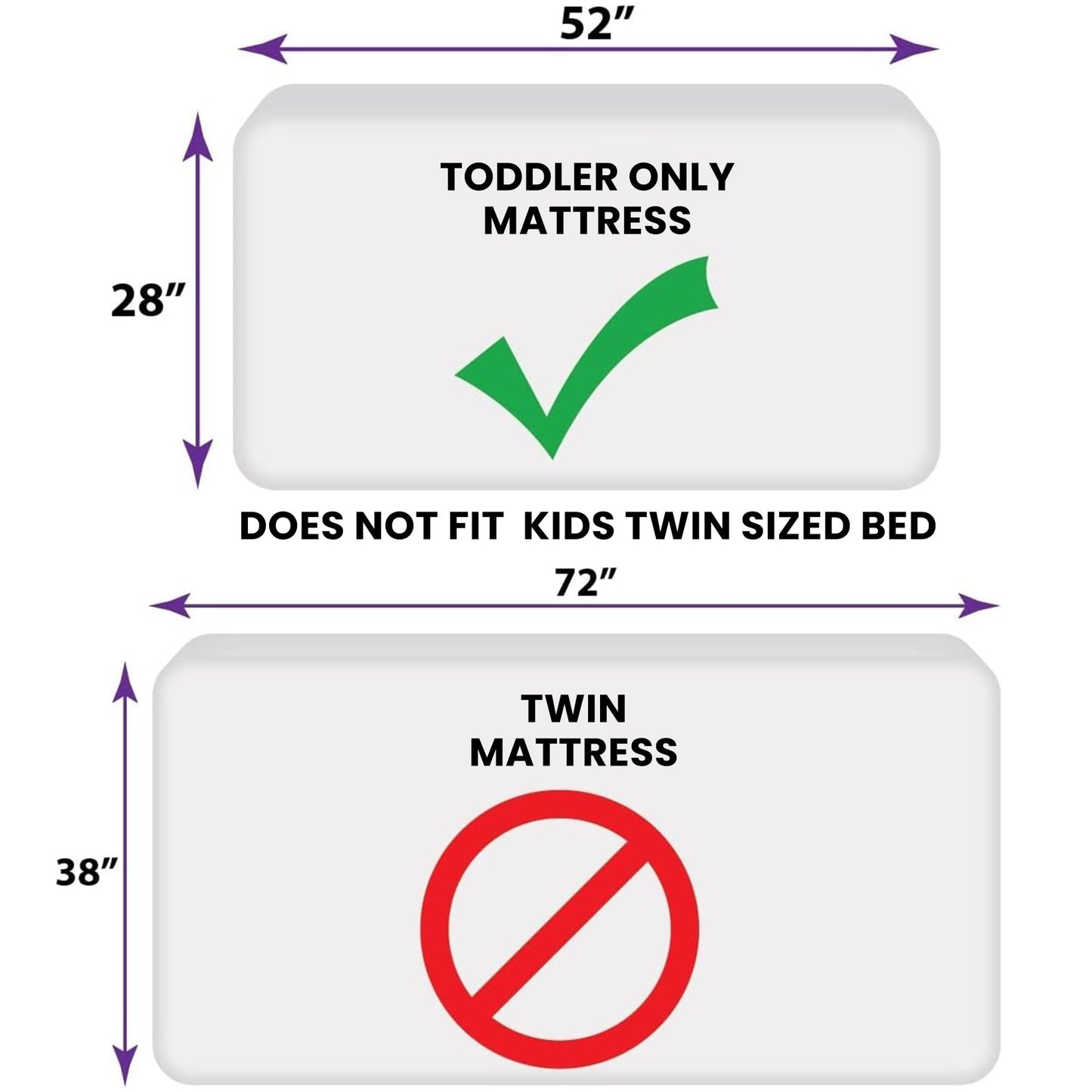 Viviland Purple Heart Toddler Comforter Sets, Cute Girls Toddler Bedding Set, Soft Microfiber Toddler Bed Set