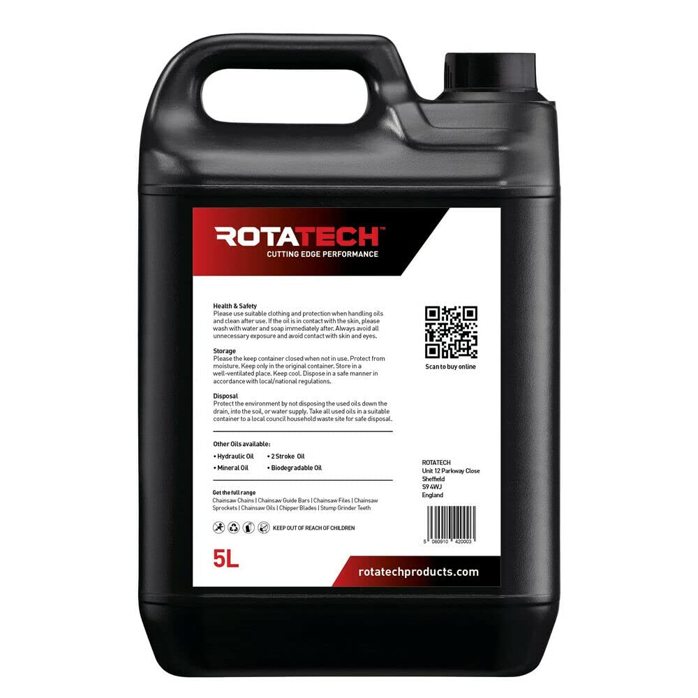Rotatech 5L 5 Litre Universal Chainsaw Chain & Bar Oil For All Makes & Models