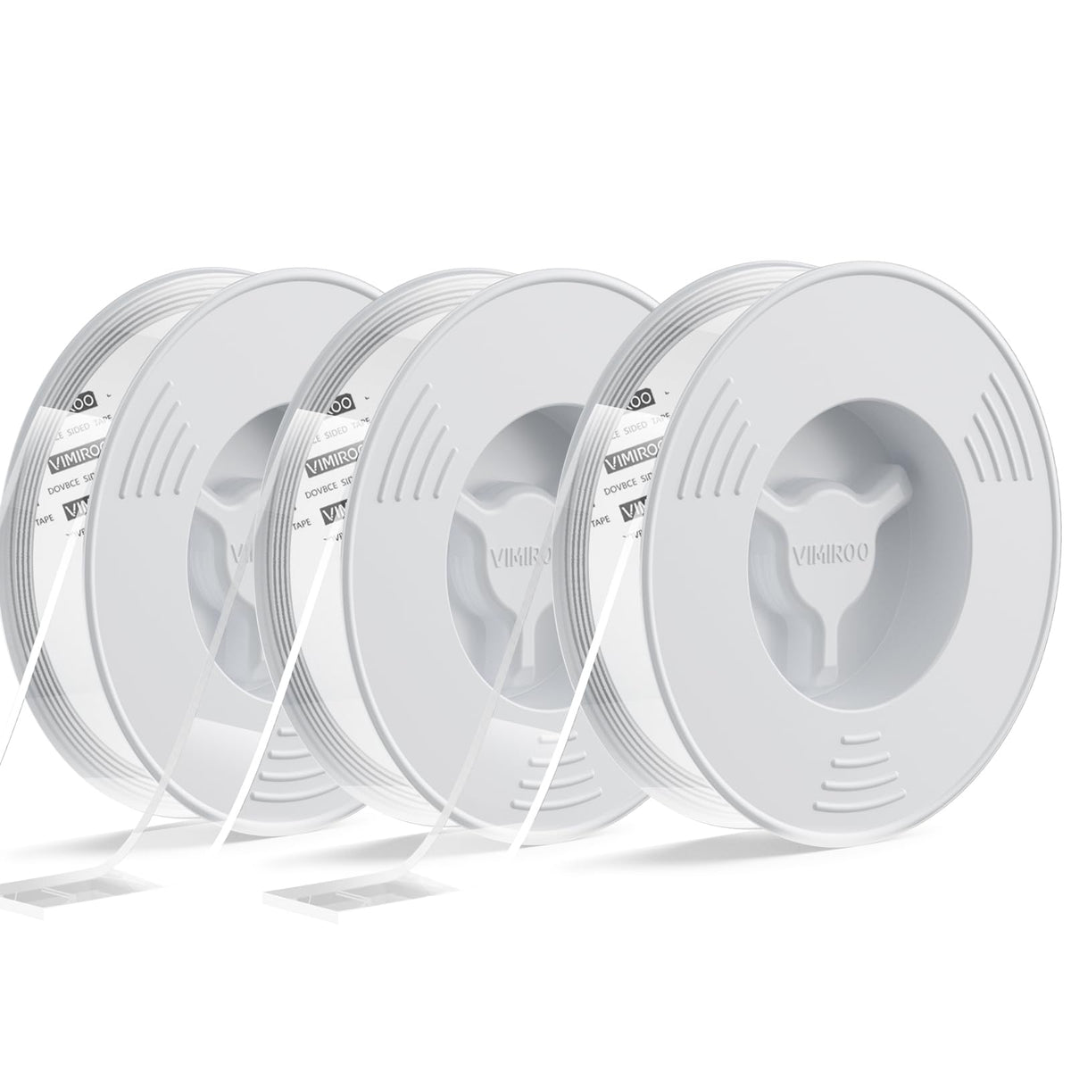 vimiroo 3 Pack Double Sided Tape Heavy Duty, Extra Large16.4FT Nano Double Sided MountingTape, Transparent Strong Removable Adhesive Picture Hanging Strips, Wall Tape Sticky Poster Carpet Decor