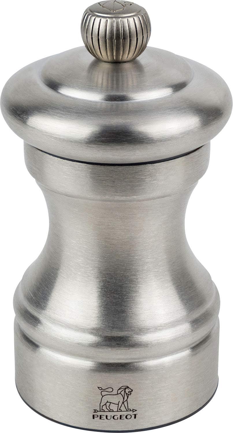 Peugeot Bistro Chef Salt Mill, 10cm/4", Stainless Steel