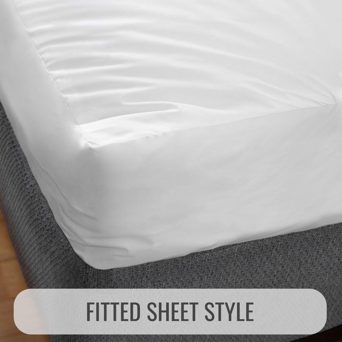 DMI Waterproof Mattress Protector, Mattress Pad/Cover, Bed Pad and Cover, Contoured Fitted Sheet, Queen (Packaging May Vary)
