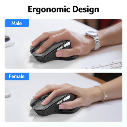 acer Wireless Mouse for Laptop, 2.4GHz Computer Mouse 3 Adjustable DPI Office Cordless USB Mice with USBA Receiver, 6 Buttons, 1600 DPI, Medium to Large Sized Hands Compatible with PC, Laptop, Desktop