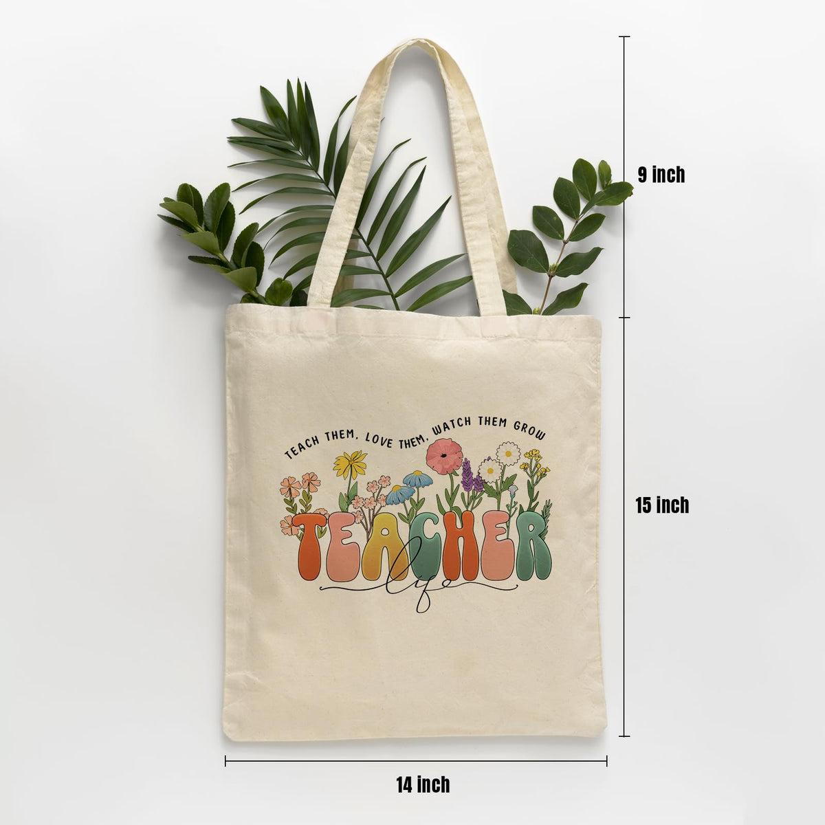 bmuvghi Teacher Appreciation Gifts Canvas Tote Bag Reusable Shopping Grocery Bags Birthday Gift for Teachers Women