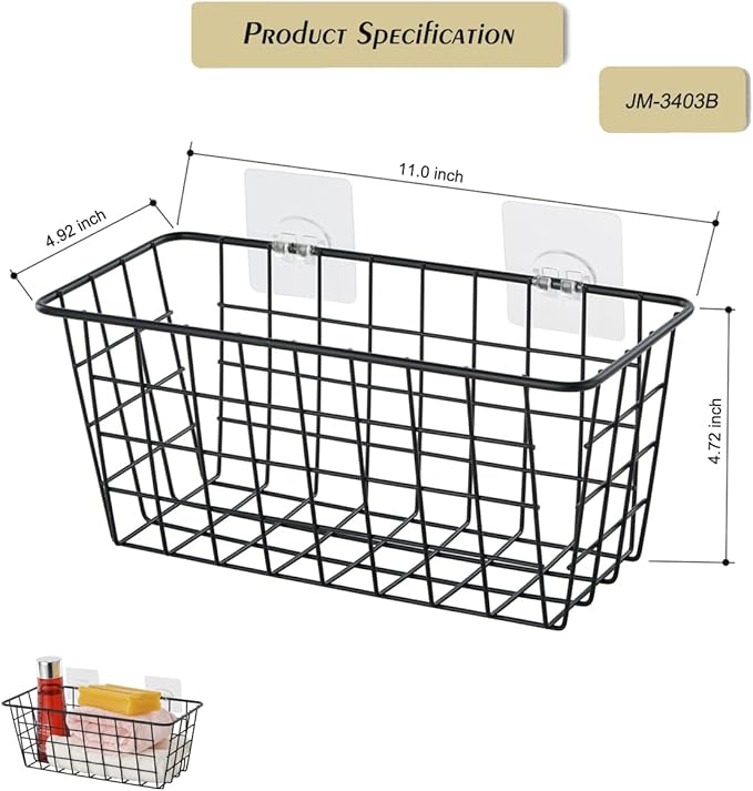 5 Pack Hanging Storage Basket, Bathroom Basket, Household Goods,