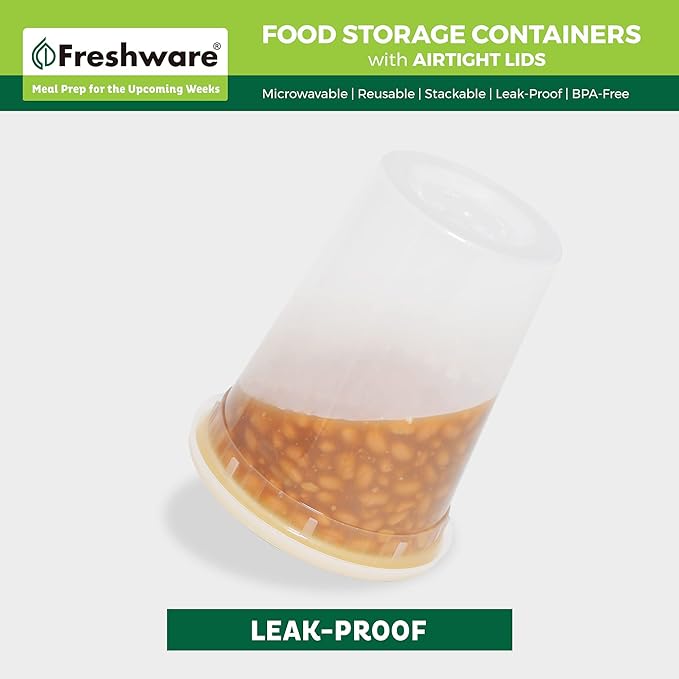 Freshware Food Storage Containers 32 oz Plastic Deli Containers