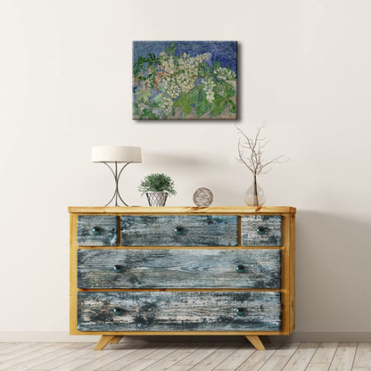 Wieco Art Blossoming Chestnut Branches Canvas Prints of Vincent Van Gogh Art Famous Paintings Reproduction Classical Flower Pictures Artwork Wall Art for Home Decor and Wall Decorations