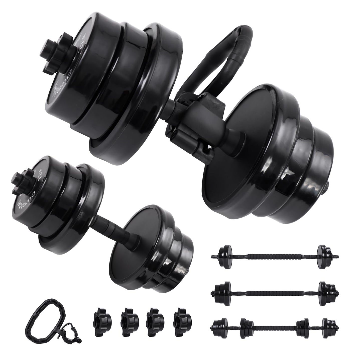 Nice C Weights, Dumbbell Set, Kettlebells, Adjustable Dumbbells, Barbell Weight Set, 20-40-50-70LB 3-in-1 set, Non-Slip, All-purpose