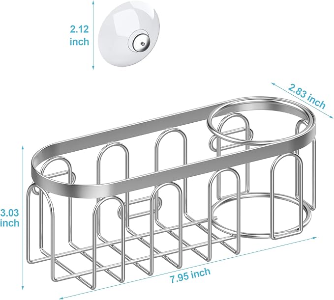 Yazoni 2-in-1 Sponge Holder for Kitchen Sink, Sink Caddy Kitchen Sink Organizer