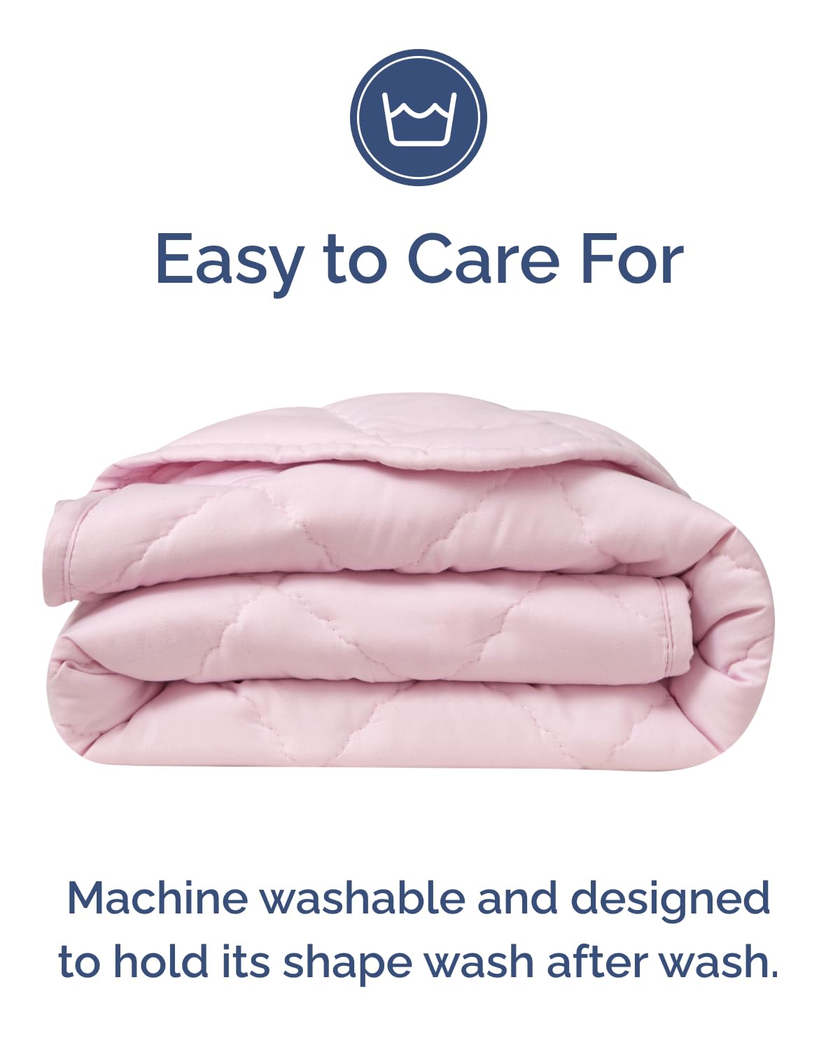 Toddler Comforter - Down Alternative Toddler Microfiber Comforter - Lightweight, Warm & Breathable Baby Quilt Blanket - Soft and Breathable - Kids Duvet Insert for Crib, Stroller - 39x47 (Light Pink)