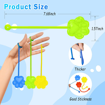 Valentines Sticky Hands Bulk 48PCS Valentines Day Gifts for Kids Classroom Prizes Valentines Party Favors for Kids Stretchy Heart Sticky Hand Toy Valentines Day Goodie Bag Stuffers Kid Party Supplies