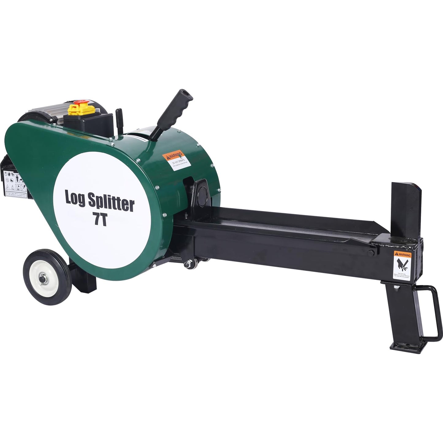 HeureuxBoBo 7 Ton Horizontal Double Flywheel Electric Log Splitter, 2HP 16A 110V Portable Firewood Splitting Machine with Low Profile Design & Comfortable Handle