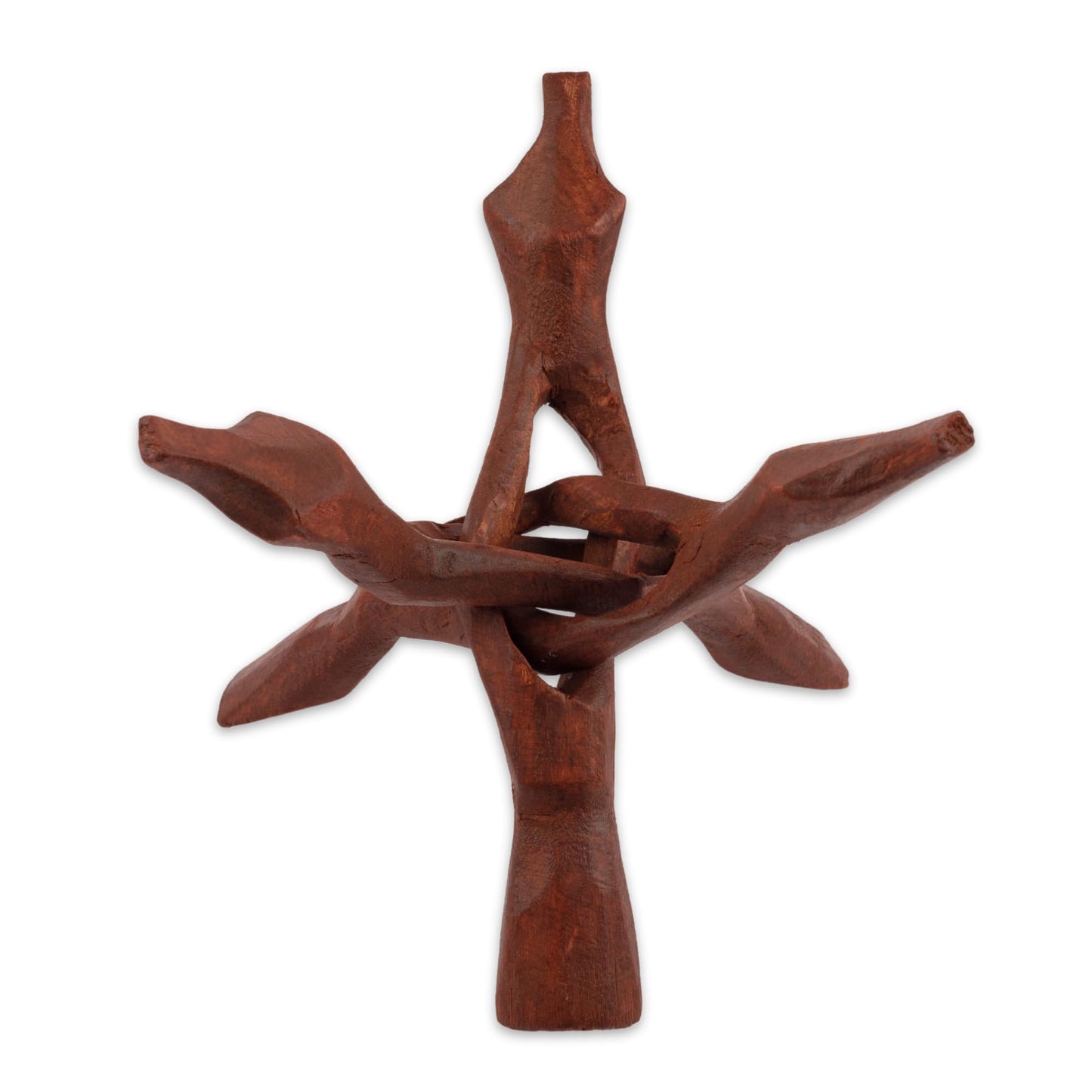 Wish Well Extra Large 8" Wooden Tripod Stand - Hand-Carved Room Decor Holder ~ Ideal for Abalone Shell, Decorative Bowl, Crystal Ball, Sphere, Geode ~ Wood Display Stand & Perfect Crystal Holder