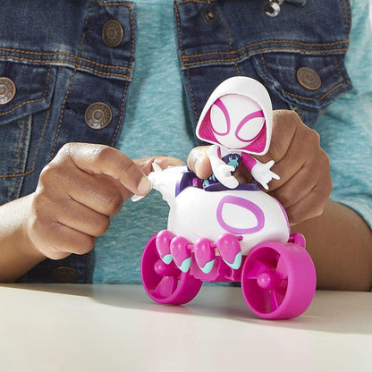 Marvel Spidey & His Amazing Friends Ghost-Spider Action Figure & Copter-Cycle Vehicle, for Kids Ages 3 & Up