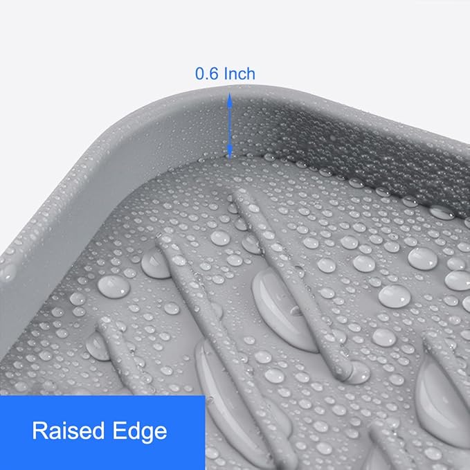 Sponge Holder with Drain Spout, Silicone Sponge Tray