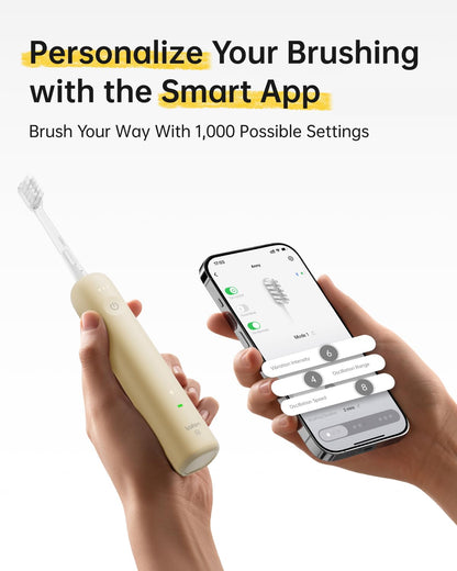 Laifen Wave Special Electric Toothbrush, New 2025 Version Oscillation & Vibration Sonic Electric Toothbrush for Adults with App, 2 Brush Heads, IP68 Waterproof Travel-Friendly (Misty Lavender)
