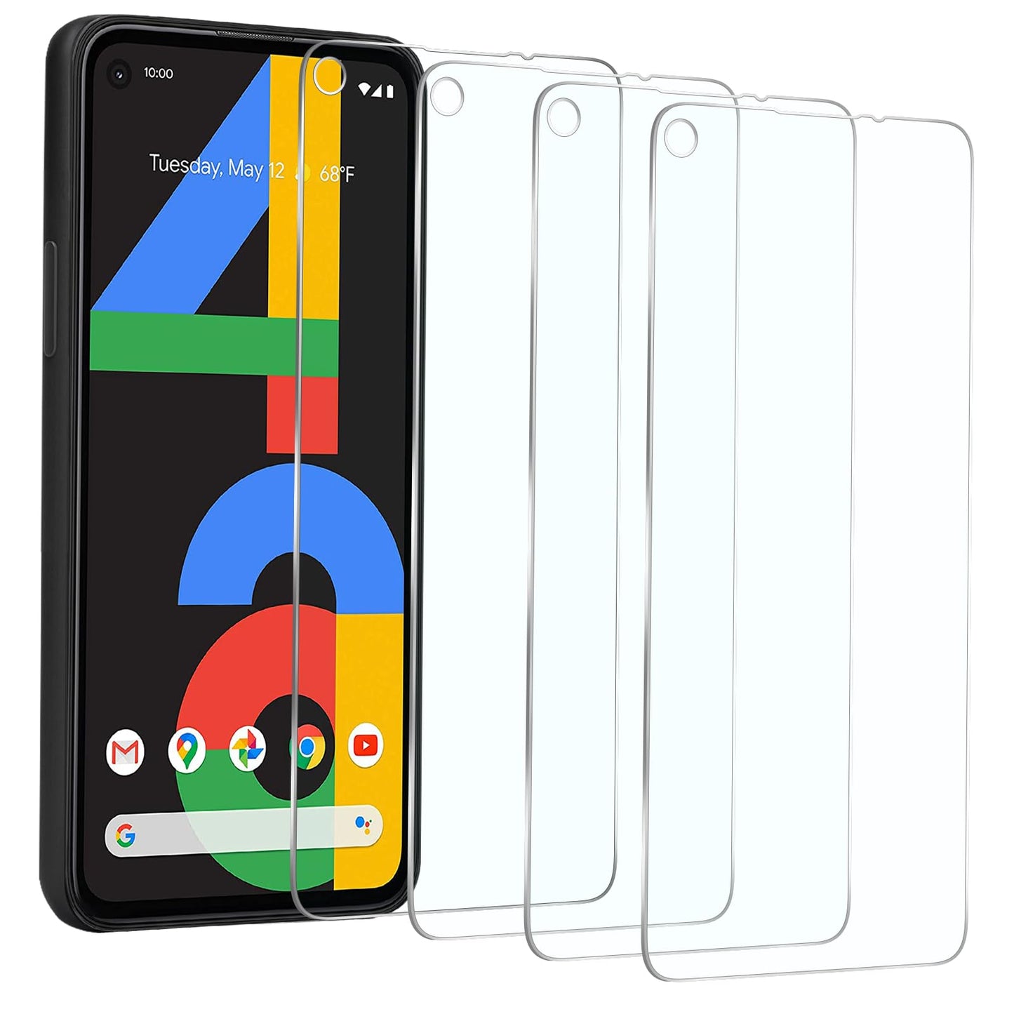 OMOTON 3+2 Pack for Google Pixel 9 Pro Screen Protector, 3 Pack Tempered Glass Screen Protector & 2 Pack Camera Lens Protector for Pixel 9 Pro 2024 6.3-inch, Case Friendly (Not for Pixel 9/9 Pro XL)