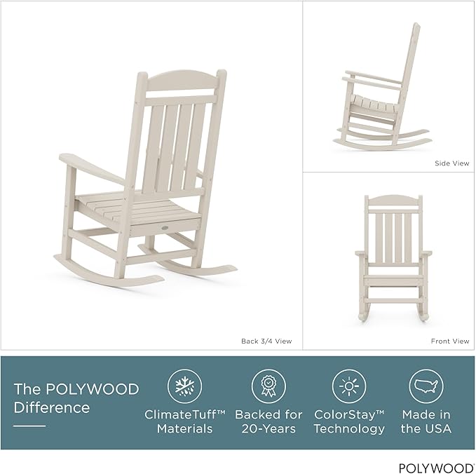 POLYWOOD Presidential Rocking Chair in Sand
