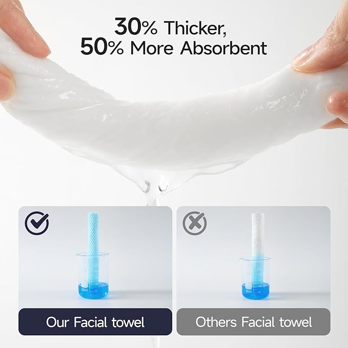 ECOLOOK Face Towels XL Travel Pack, 3-Box| Thickened Disposable Face Towels