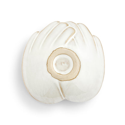 DEMDACO Hand in Hand Collection Together White Novelty 2 x 4 Stoneware Jewelry Catch-All Organizer Ring Holder & Small Keepsake Trinket Tray
