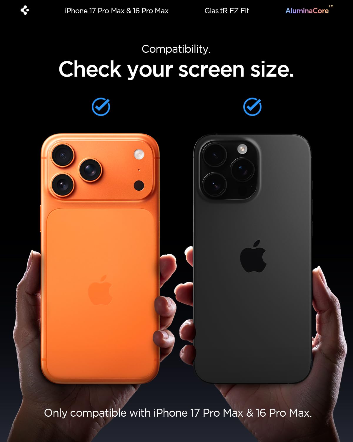 Spigen Tempered Glass Screen Protector [GlasTR EZ FIT] designed for iPhone 14 Pro Max [Case Friendly] - Sensor Protection / 2 Pack