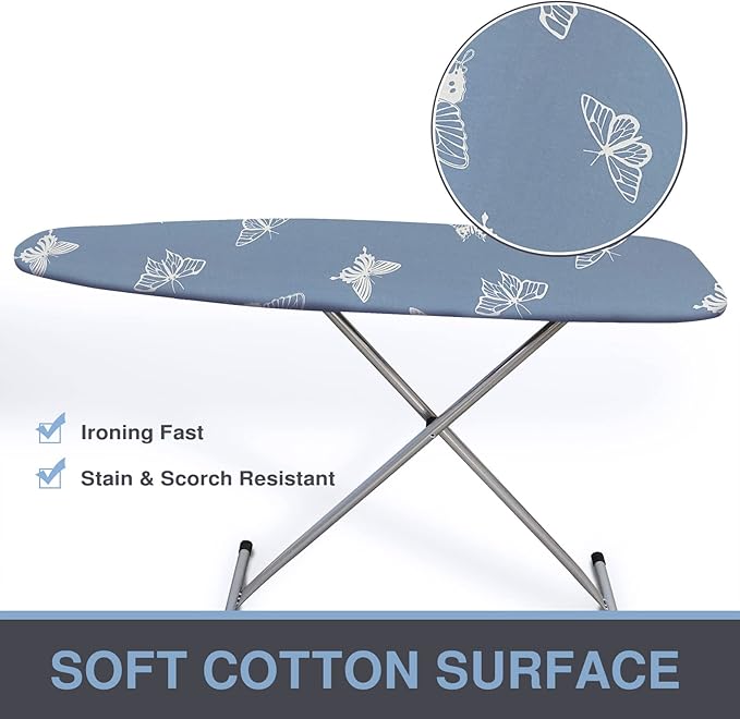 Ironing Board Cover and Pad 18x49, Extra Wide, Thick Padding, Elastic Edge