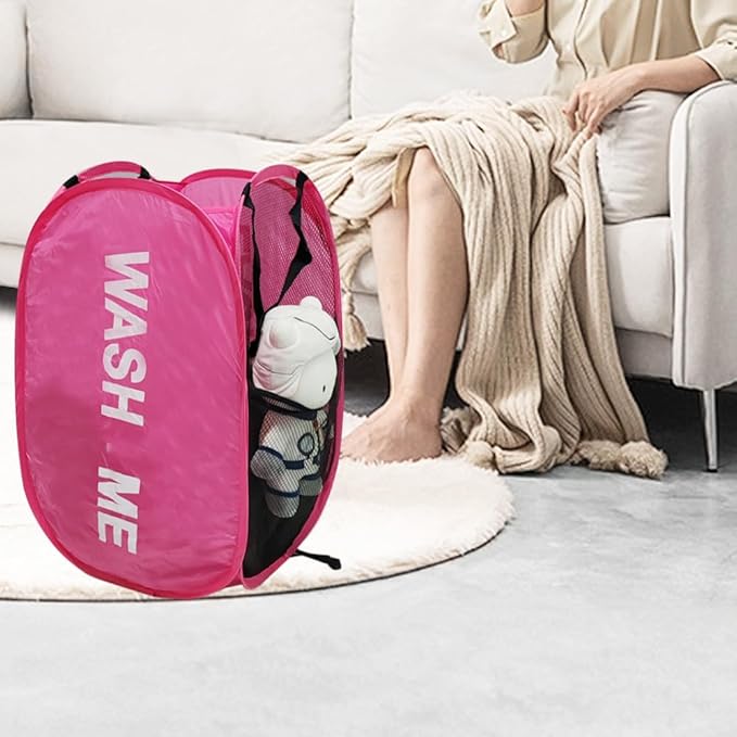 Collapsible Laundry Hamper 2 pack Mesh Pop Up Laundry Hamper