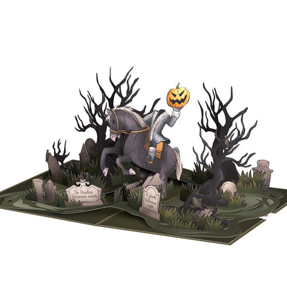 Lovepop Halloween Pop-Up Card for Her and Him - 3D Greeting Cards for Boys, Girls, Men, Women - Headless Horseman - 5" x 7" Card - Blank Notecard and Envelope Included