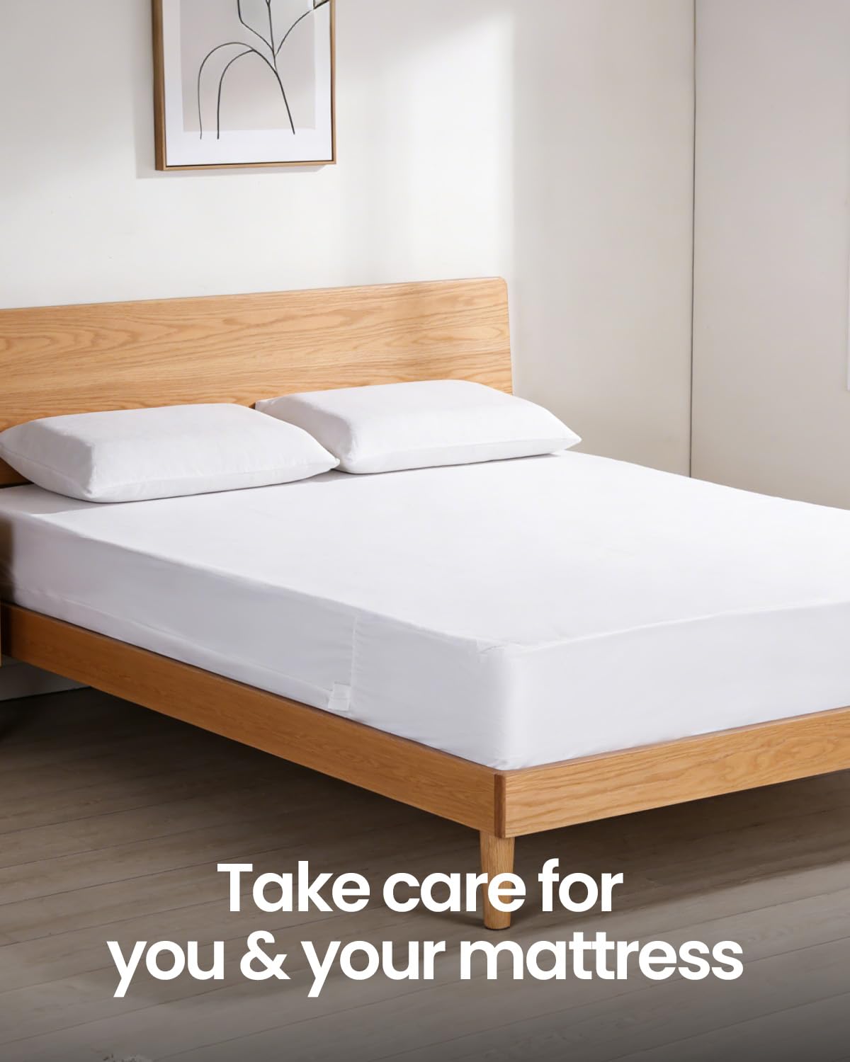 WINKAURA Twin Waterproof Mattress Protector with Soft Terry Top Fabric, Fits 12-15" Deep Pockets, Zippered Six-Sided Breathable Mattress Encasement Cover
