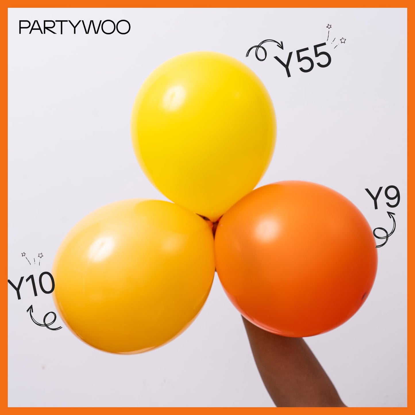 PartyWoo Orange Balloons 100pcs 5 Inch Latex Helium Balloons for Birthday Baby Shower Graduation Fall Tangerine Little Cutie Pumpkin Tropical Sunshine Boho Theme Party Decorations Orange-Y9