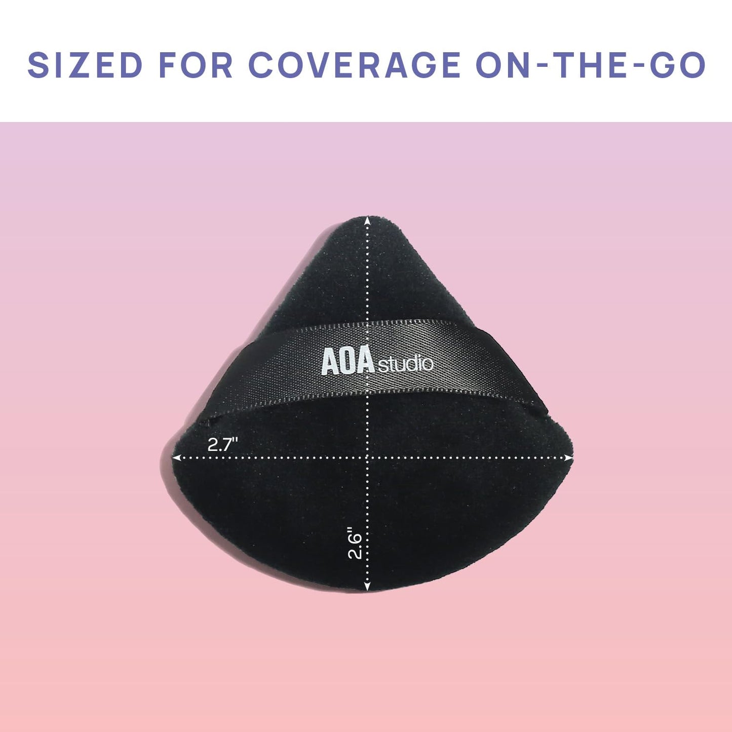 AOA Studio Velvet Puffs Makeup Puff Set of 6 Loose Powder Body Powder, Velour Makeup Blender Sponge Foundation Blending Sponges Set Beauty Makeup Tools(Black/Peach)