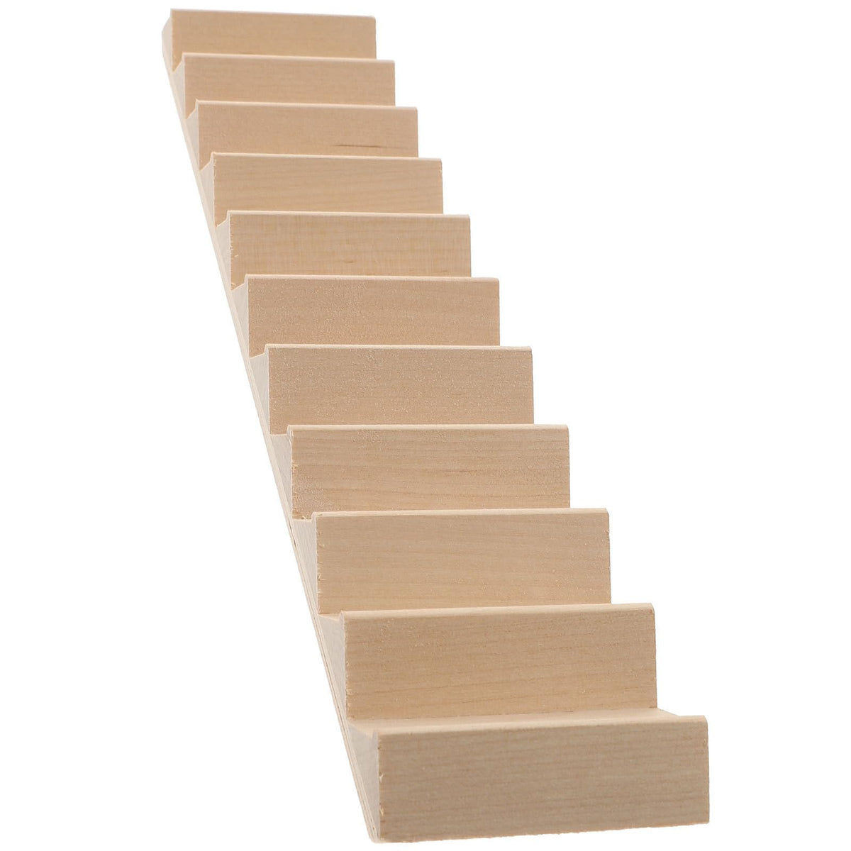 Artibetter Mini Staircase Wooden 1/12 DIY Stairway Accessory Model Without Armrest for Mini House Scene 1Pc (Pack of 2)