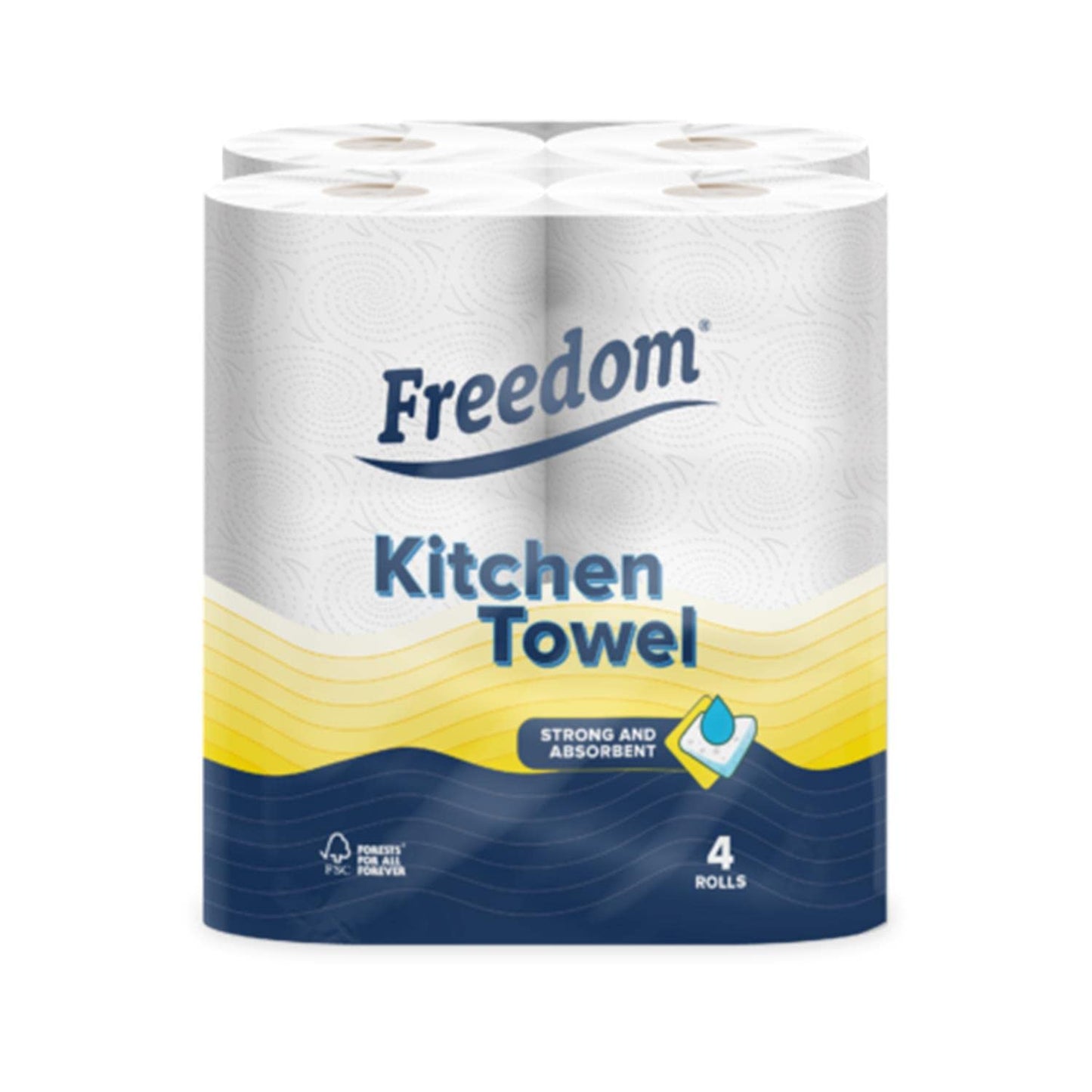 Kitchen Tissue Towel Rolls 6 Packs of 4 Rolls (24 Rolls)