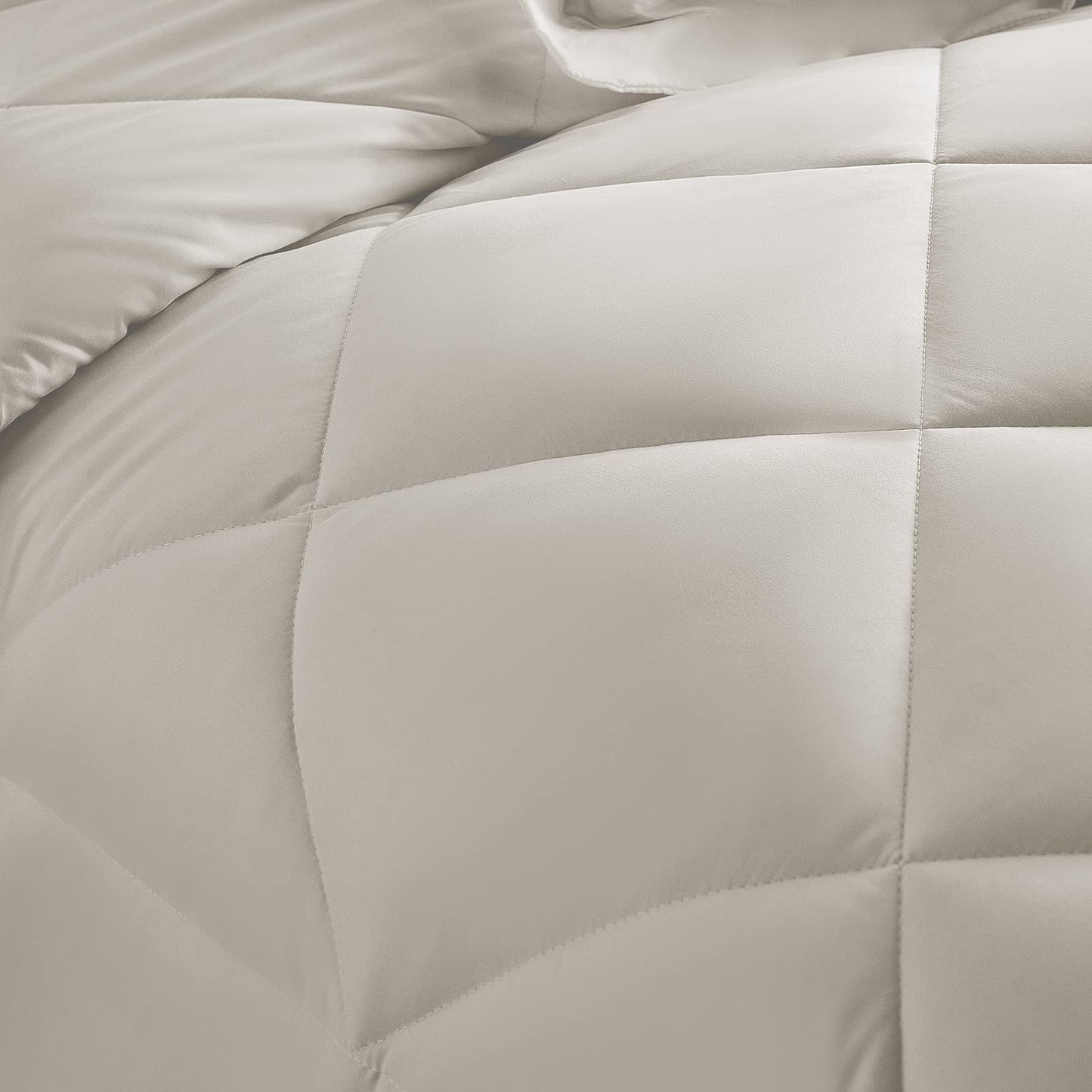 CozyLux Queen Comforter Set Beige - Bed in a Bag Queen Size 7 Pieces, Luxury Soft Bed Set for All Seasons, Bedding Set with Down Alternative Comforter, Sheets, Pillowcases & Shams