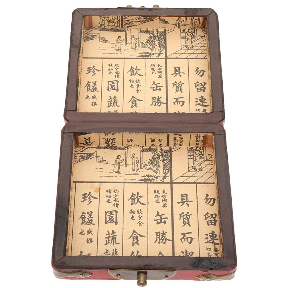 OSALADI Chinese Jewelry Box Handmade Vintage Jewelry Organizer Wooden Box Antique Trinket Case Dragon Bangle Container Bracelet Holder for Women Treasure Earring