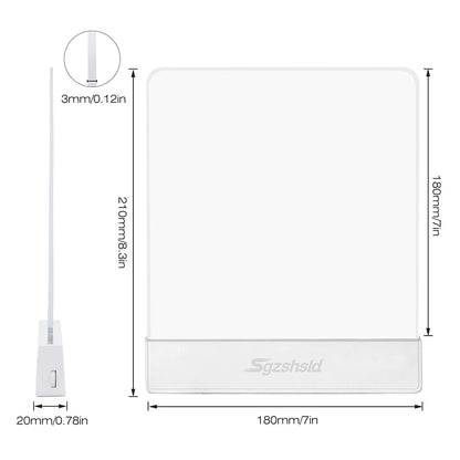 Deelessgz Book Light,Battery Powered Flat Plate led Book lamp,Brightness Adjustable,2 Color Temperature,Kids Book Light for Reading in Bed at Night Clip on Book Lovers Gifts (Warm)