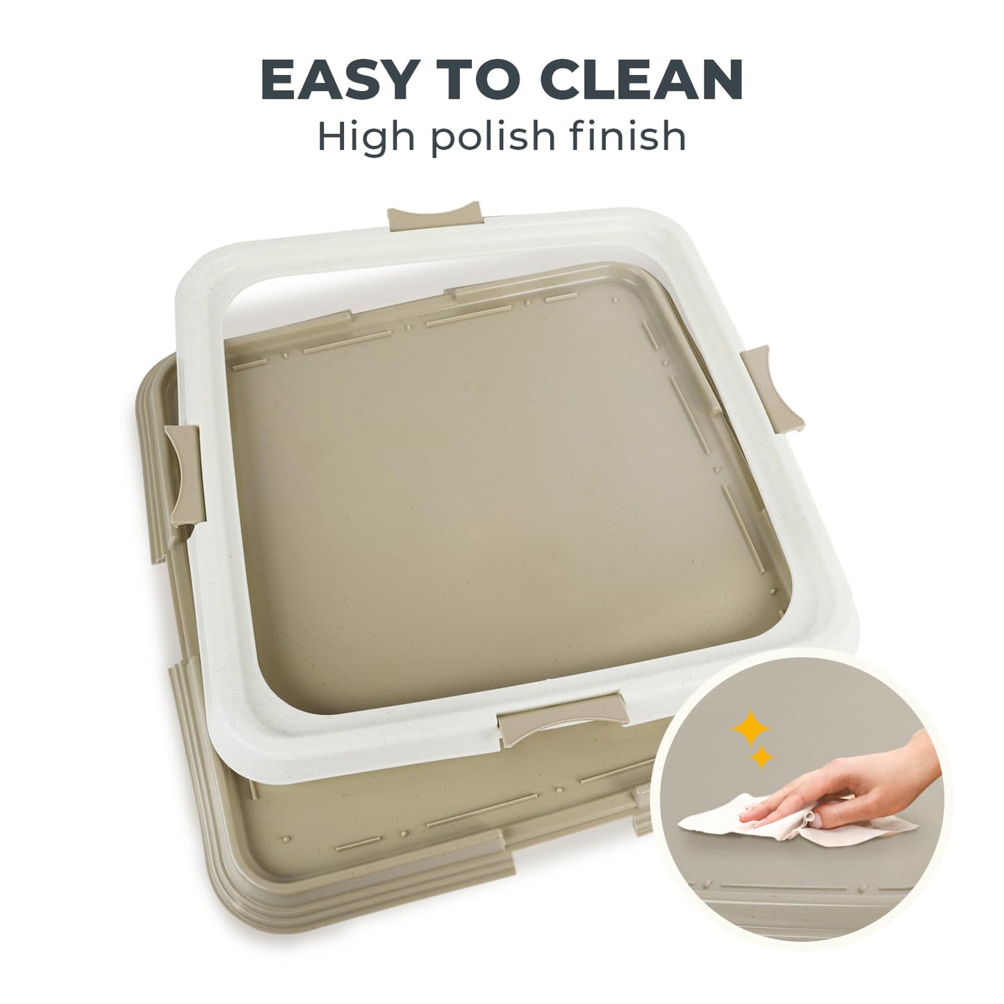 PAWISE Puppy Pad Tray Dog Toilet Tray Pet Pee Pad Holder,Portable Puppy Training Pad, Indoor Dog Litter Tray for Dogs/Cats,60 * 60 cm