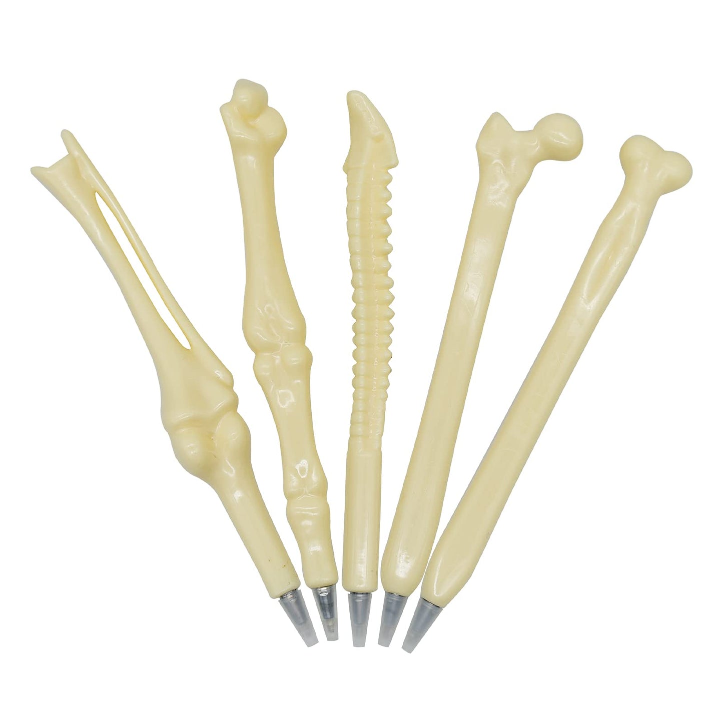 Maydahui 25 PCS Bone Ballpoint Pen Creative Novelty Pens Black Ink for Halloween Artist Doctot Nurse School Office Party