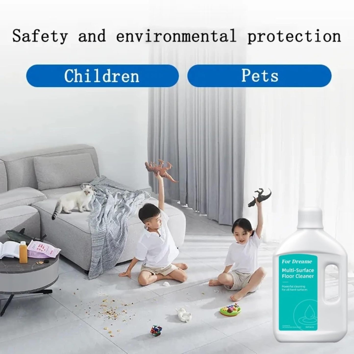 Dreame Cleaning Solution, Cleaning Solution for Dreame Robot Vacuum L10s Ultra/L10s Ultra Gen 2/L10 Prime/ L40 Ultra/X40 Ultra Complete/X50 Ultra, 1000 ML Bottle for Deep Cleaning