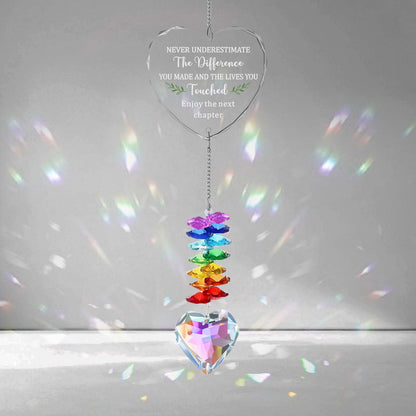 Coworker Leaving Farewell Goodbye Gifts for Women, New Job New Beginning Promotion Retirement Gifts for Friend Coworker Boss Teacher Nurse, Sun Catcher Crystals Window Home Decor