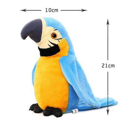 Kids Cutiest Talking Parrot Toy Mimicry Pet Speaking Plush Toy Repeat What You Say Waving Wings Electronic Record Bird Toy Stuffed Animal Interactive Sensory Educational Toy Birthday Xmas Gift
