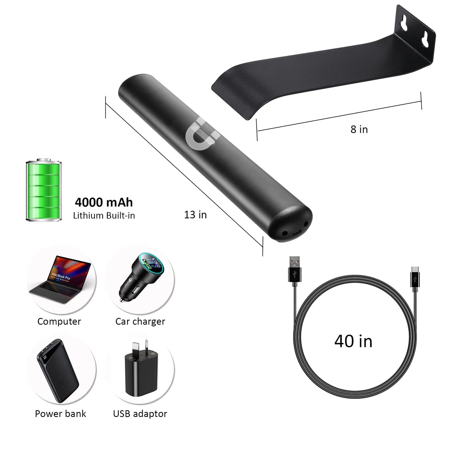 VIGMOJ Wireless Picture Light Battery Operated,Rechargeable Painting Light with Remote Control,Metal Art Display Lamp,3 Modes,Dimmable Dartboard Light with Timer for Frame Picture Gallery,300LM