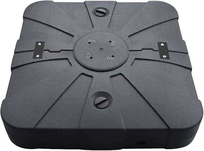 EliteShade USA 33" x 33" Offset Patio Umbrella Base Sand/Water Filled Square Umbrella Stand,Black