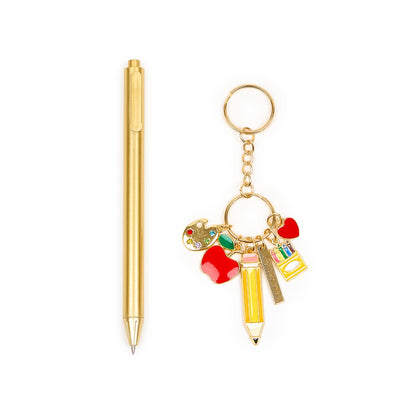 VOTUM Teacher Appreciation Gift Notebook Set with Pen & Charm, Spiral Journal for Educators, End of Year Thank You Present from Students, Back to School Supplies for Classroom, Gifts for Women Teachers